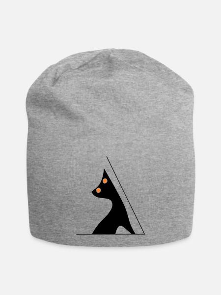 Katzenaugen - Jersey-Beanie - Grau meliert
