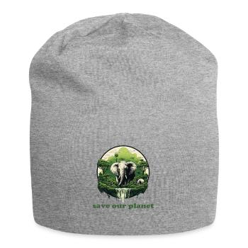 Sauvons notre planète - Protection de l’environnement Protection du climat - Bonnet en jersey - gris chiné - Devant