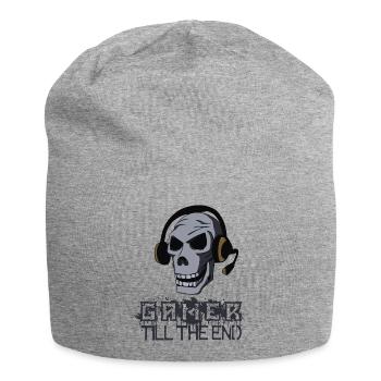 Crâne de gamer - Bonnet en jersey - gris chiné - Devant
