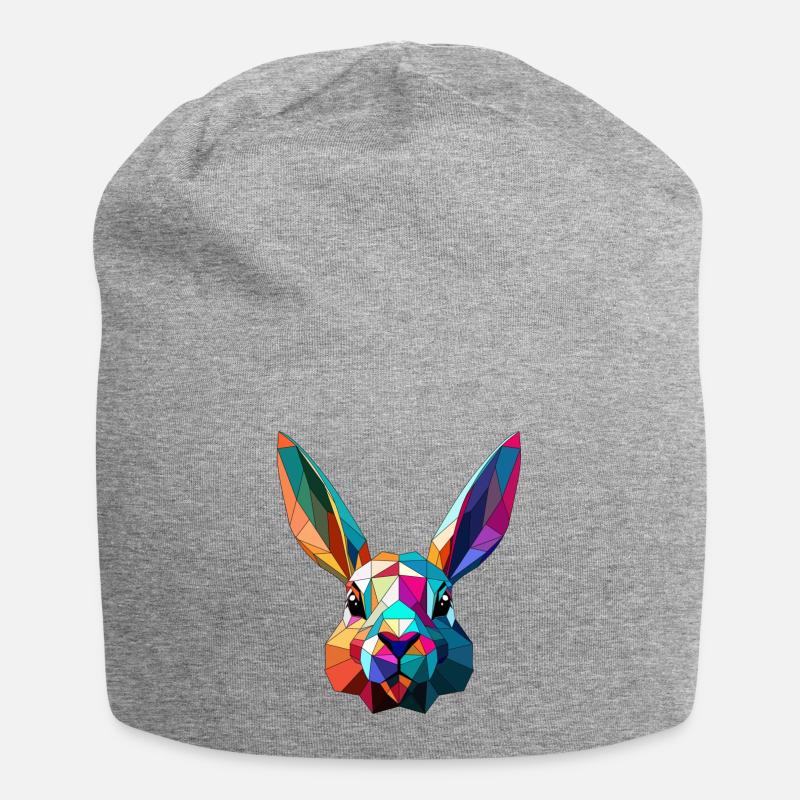 lowpolyhase - Jersey-Beanie - Grau meliert