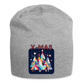 Merry X-Mas - Jersey-Beanie - Grau meliert - Vorne