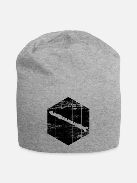 Flöte - Jersey-Beanie - Grau meliert