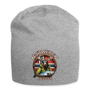 Norway - Fishing trip - Moose - Fish - Jersey Beanie - heather grey - Front