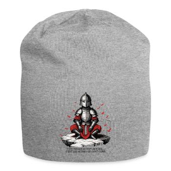 C'est pas moi qui explique mal, ... qui sont cons - Bonnet en jersey - gris chiné - Devant