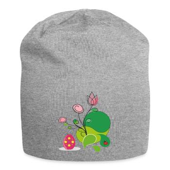 Easter Greeting - Jersey Beanie - heather grey - Front
