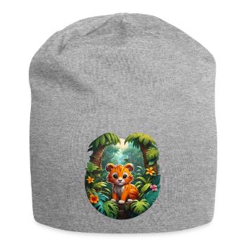 Summer Feeling - Jersey-Beanie - Grau meliert - Vorne