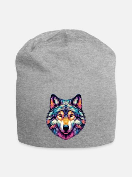 Wolf - Jersey-Beanie - Grau meliert