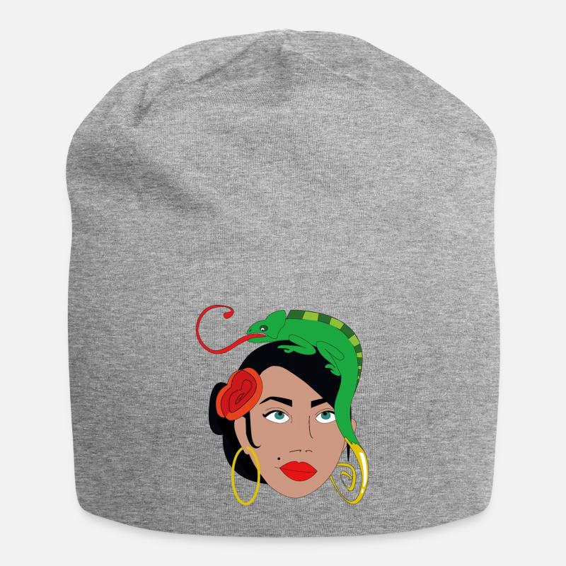Chamäleon-Mädchen - Jersey-Beanie - Grau meliert