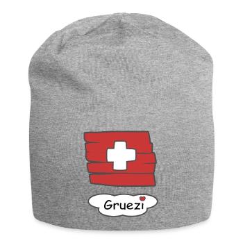 Greetings - Jersey Beanie - heather grey - Front