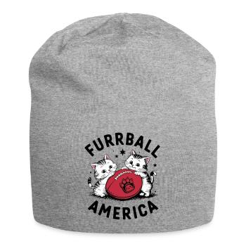 Furrball America Cute Cat American Football - Jersey Beanie - heather grey - Front
