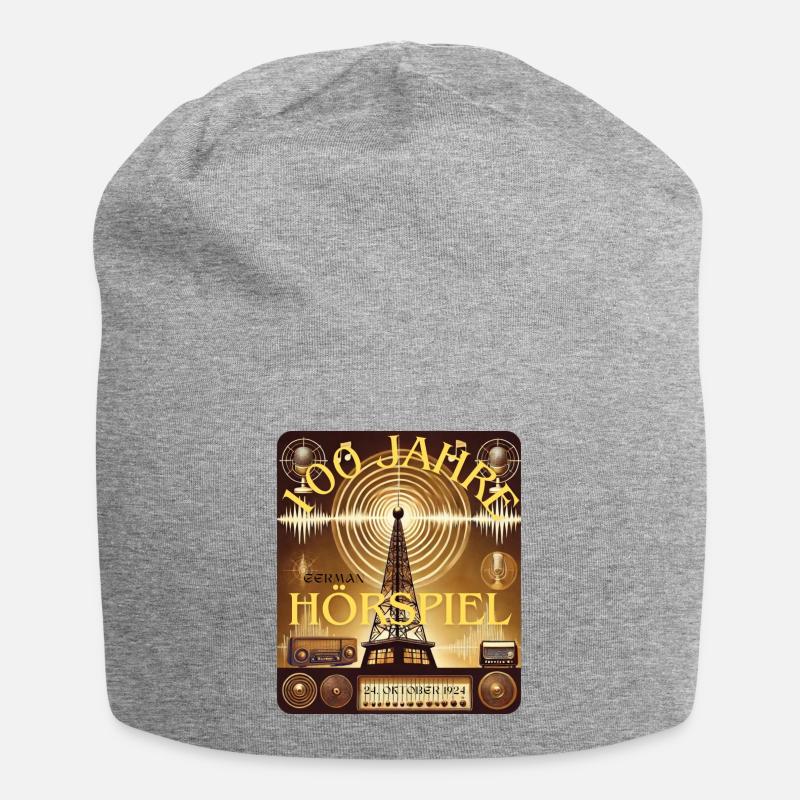 100 ans de diffusion à la radio - Bonnet en jersey - gris chiné