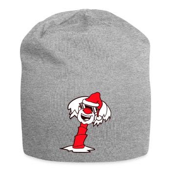 Palme Weihnachtsmann Weihnachten Sonnenbrille Cool - Jersey-Beanie - Grau meliert - Vorne