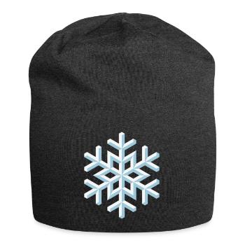 Schneeflocke 3D (Schnee / Flocke / Winter) - Jersey-Beanie - Anthrazit - Vorne