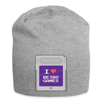 Retro Boy - I love retrogames - Jersey Beanie - heather grey - Front