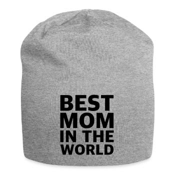 Beste Mutter der Welt | Familie, Kind, Baby - Jersey-Beanie - Grau meliert - Vorne
