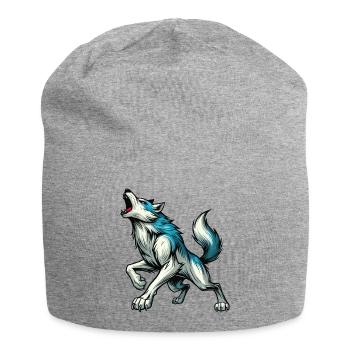 Wolf Comic - Jersey-Beanie - Grau meliert - Vorne