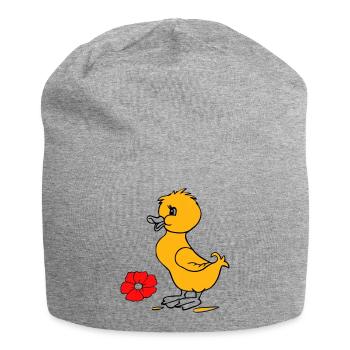 Poussins de Pâques Joyeuses Pâques - Bonnet en jersey - gris chiné - Devant