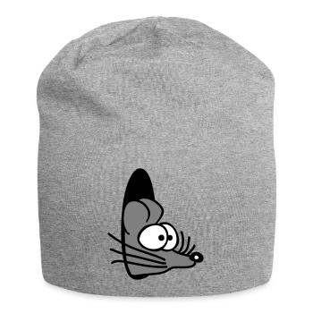 Trou de souris Trou de souris Trou de souris Peeps Mignon Drôle Bande dessinée - Bonnet en jersey - gris chiné - Devant