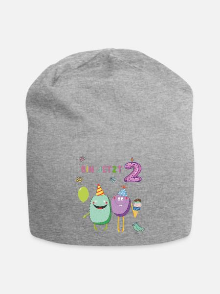 Geburtstagskind - Jersey-Beanie - Grau meliert