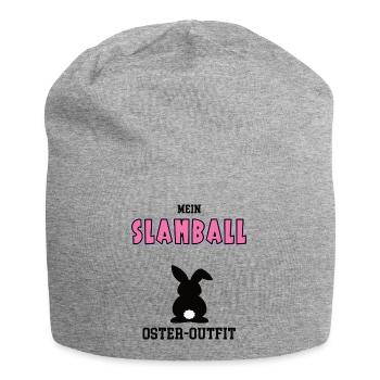 Slamball Oster Outfit Ostergeschenk Slamballerin - Jersey-Beanie - Grau meliert - Vorne