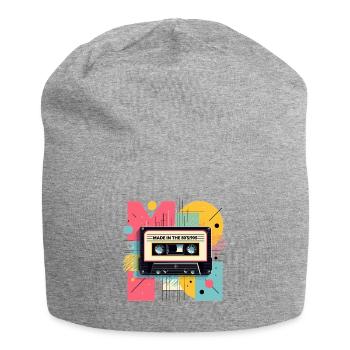 Retro 80er 90er Jahre Kassette Geschenk - Jersey-Beanie - Grau meliert - Vorne