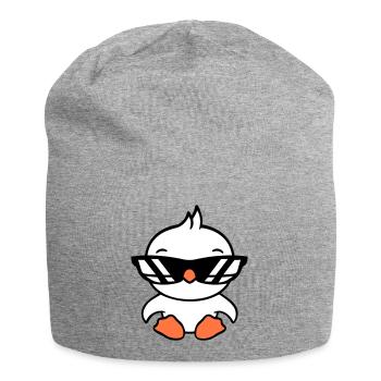 Vogel Sonnenbrille Cool schwarze Brille Coolness - Jersey-Beanie - Grau meliert - Vorne