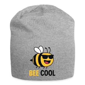 Bee Cool – Lustige Sonnenbrillenbiene - Jersey-Beanie - Grau meliert - Vorne