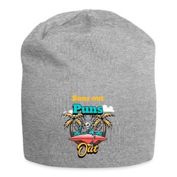 Suns out puns out - Jersey Beanie - heather grey - Front