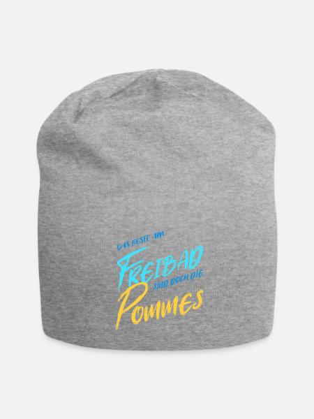 das Beste am Freibad - Jersey-Beanie - Grau meliert