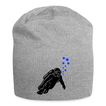 Taucher Silhouette - Jersey-Beanie - Grau meliert - Vorne