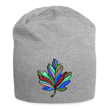 Blatt Herbst Bunt Ahorn - Jersey-Beanie - Grau meliert - Vorne