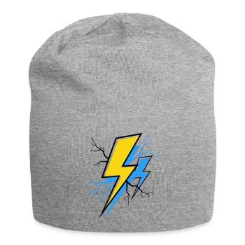 Blue Yellow Ray - Jersey Beanie - heather grey - Front