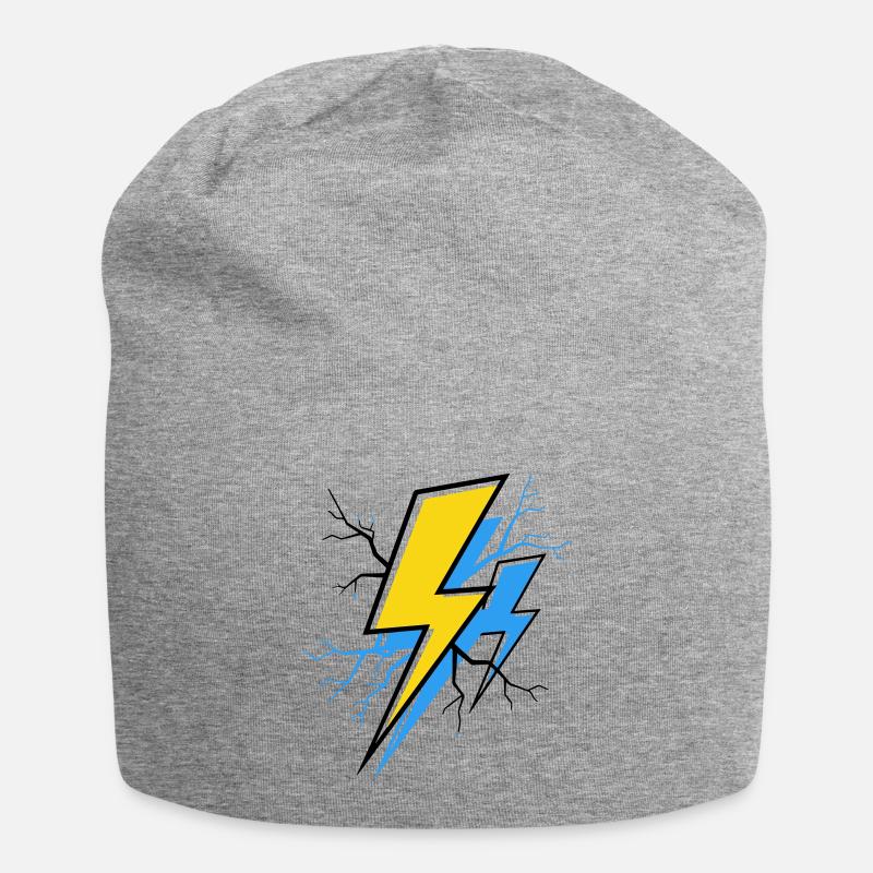 Blue Yellow Ray - Jersey Beanie - heather grey