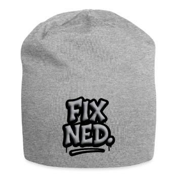 Fix Ned – Dicton dialectal viennois d’Autriche - Bonnet en jersey - gris chiné - Devant