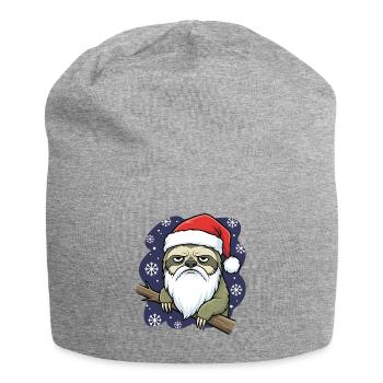 Lustiger Weihnachts Faultier Santa Grumpy - Bonnet en jersey - gris chiné - Devant