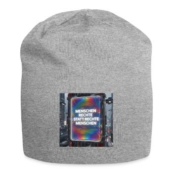 Human rights instead of right-wing people Future Design - Jersey Beanie - heather grey - Front