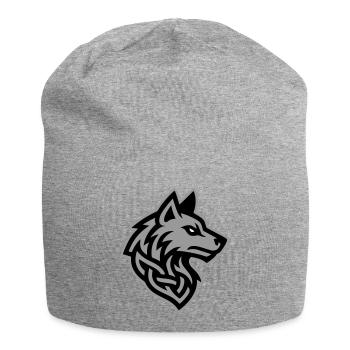 Wolf Kopf Wikinger - Jersey-Beanie - Grau meliert - Vorne
