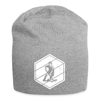 Floorball court et clair - Bonnet en jersey - gris chiné - Devant