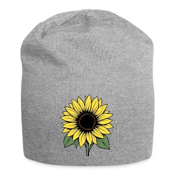 Fleur Fleur Jaune Fleurs Fleur Tournesol Fleur - Bonnet en jersey - gris chiné - Devant