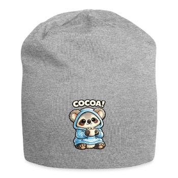 Cocoa Panda Hoodie - Jersey Beanie - heather grey - Front
