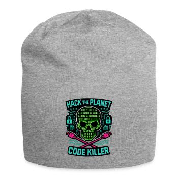 Cybersecurity: Hack the Planet - Jersey Beanie - heather grey - Front