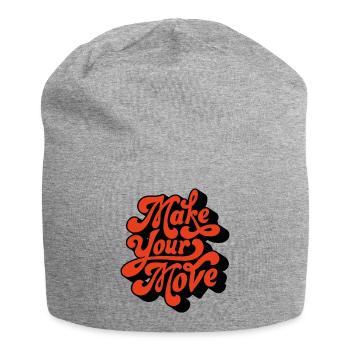 Make Your Move Retro Script - Jersey Beanie - heather grey - Front