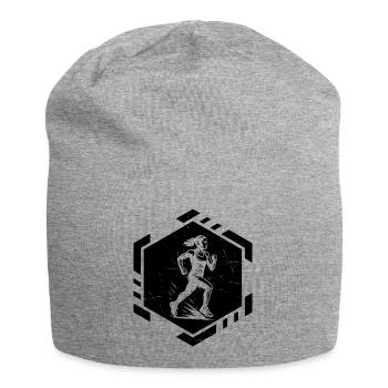 Statement für alle Rennen - Jersey-Beanie - Grau meliert - Vorne