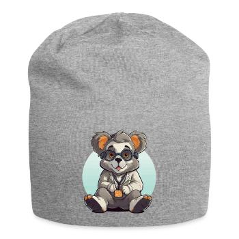Scientifique panda de Kawaii - Bonnet en jersey - gris chiné - Devant