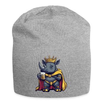 Rhino Beer King - Jersey Beanie - heather grey - Front