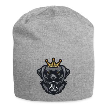 Labrador Dog Crown - Jersey Beanie - heather grey - Front