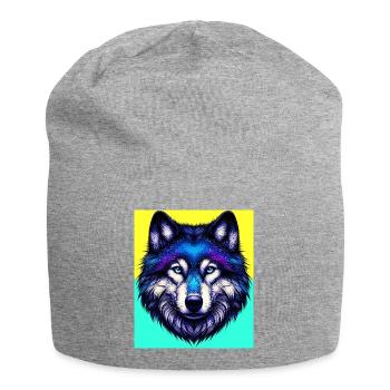 Wolf - Jersey Beanie - heather grey - Front