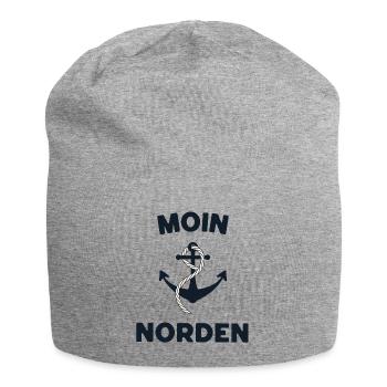 Moin Norden – Maritime Anchor Design - Jersey Beanie - heather grey - Front