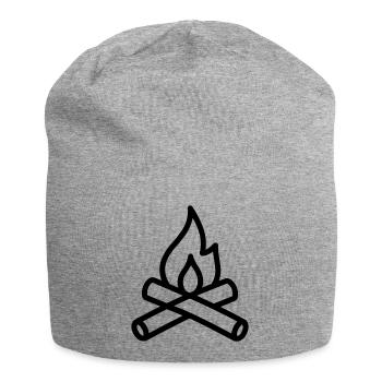 feu de camp - Bonnet en jersey - gris chiné - Devant