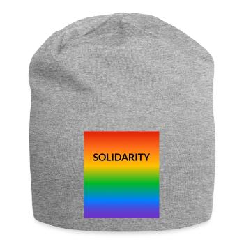 Solidarity Rainbow LGBT Ally Pride Allianz - Jersey-Beanie - Grau meliert - Vorne